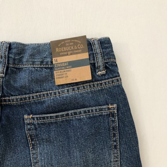 Roebuck & Co. Jeans Boys Straight Leg Denim Pants Size 14 (28x29) 100% Cotton - Picture 14 of 14